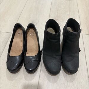 Clarks Black Flats and Loafers